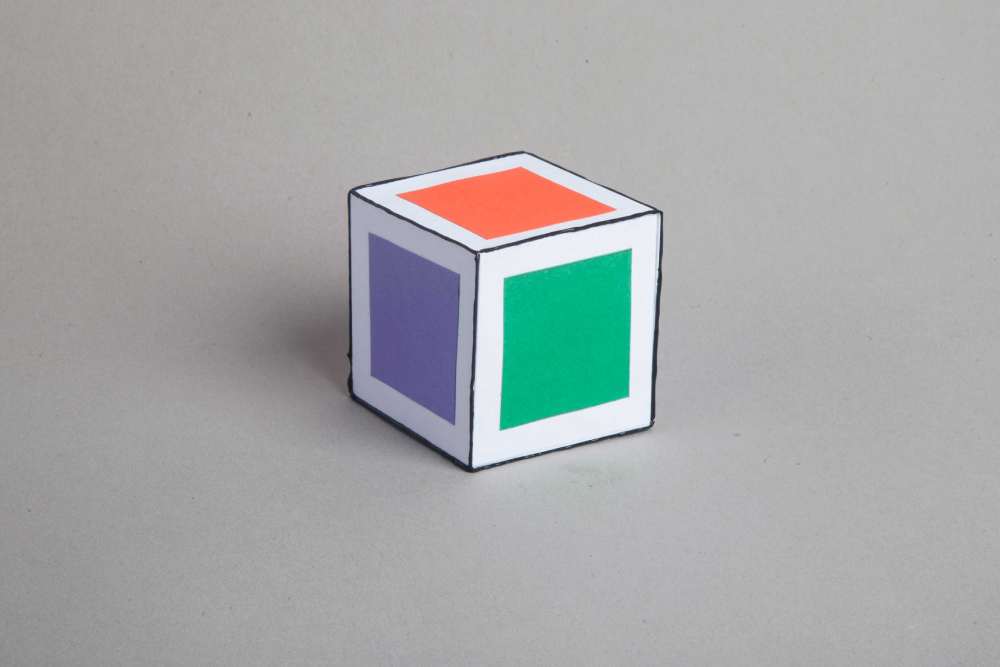 Create a paper craft cube to learn the shape