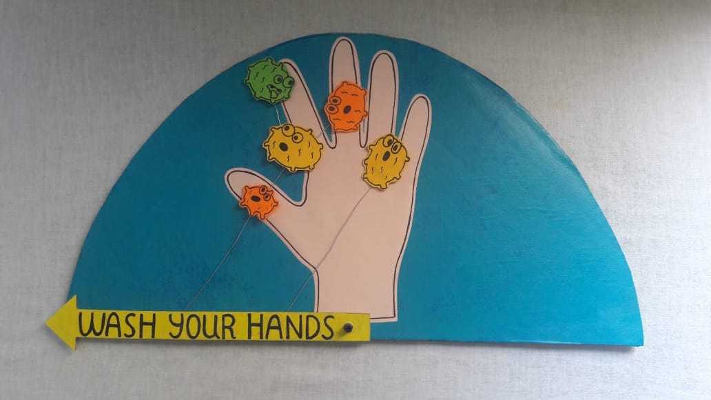 Make a Human Hygiene board Project and Learn how to wash their hands.