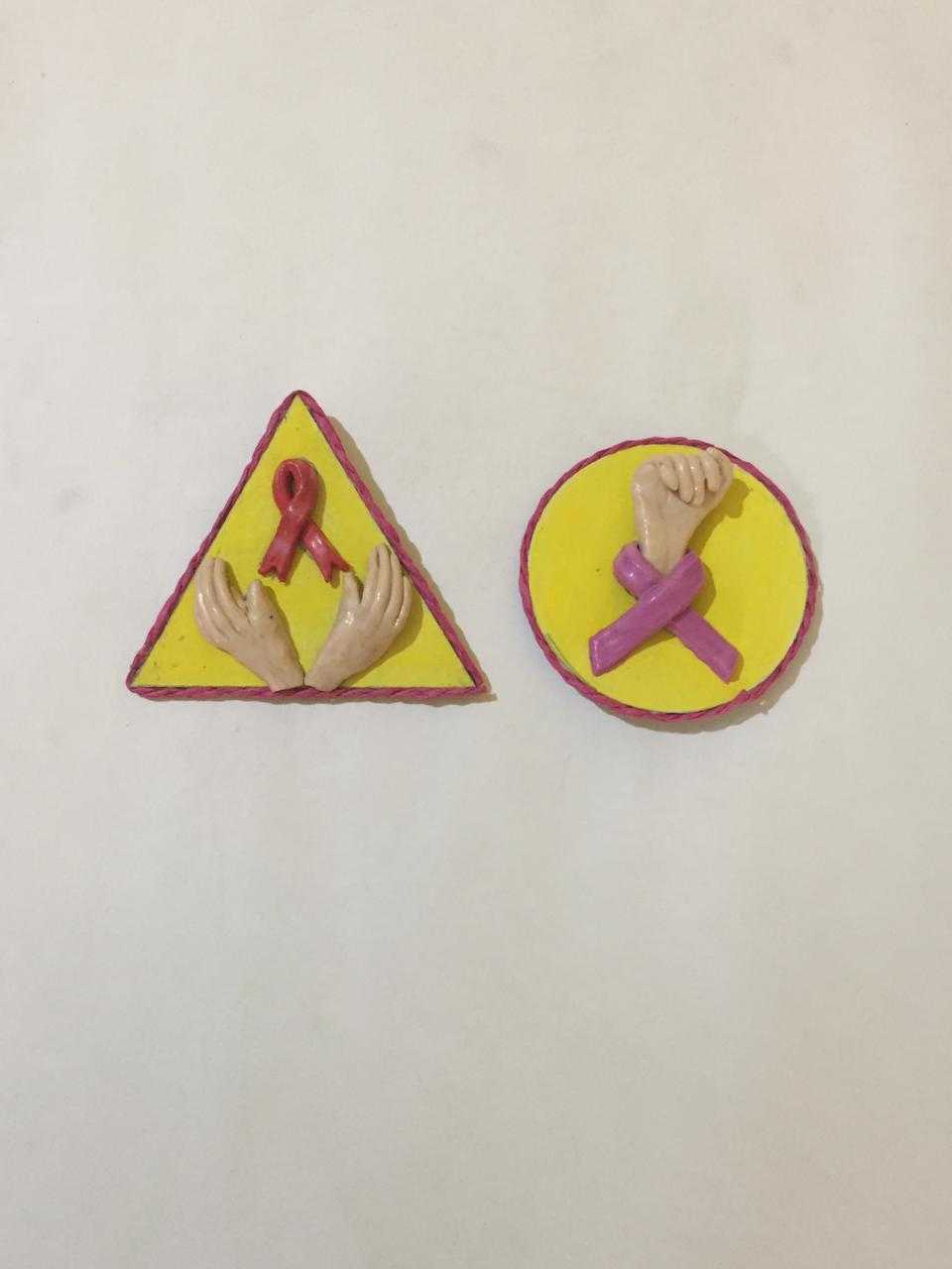 Creating a DIY Cancer Day Badge with Clay Craft Ideas 