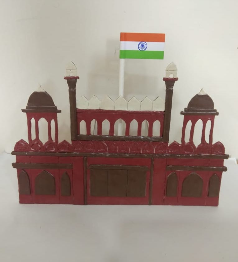 Learn How to Make a DIY Red Fort Model Clay Craft for Kids
