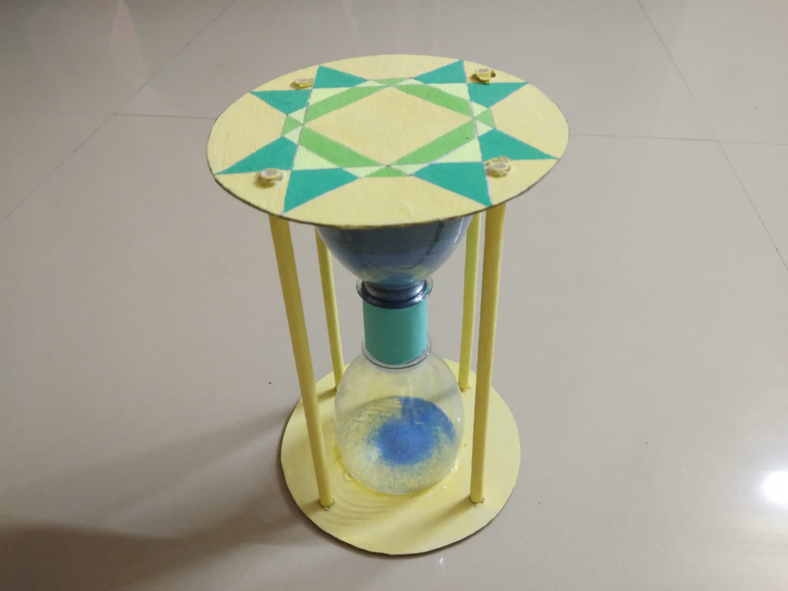 DIY Sand Clock Art and Craft for Kids